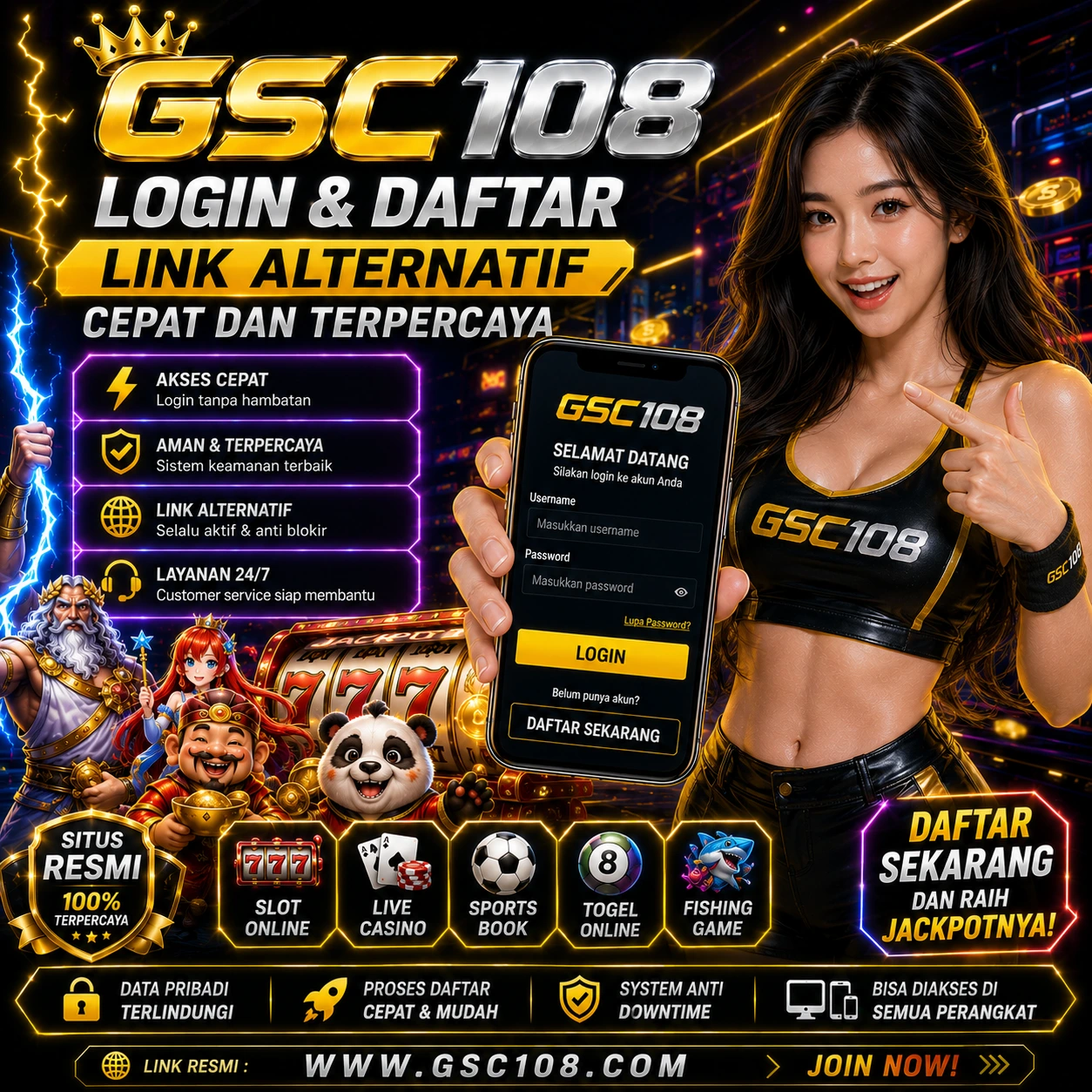 GSC108 Login & Daftar | Link Alternatif Cepat dan Terpercaya